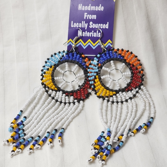 Colorful Beaded Earrings - Picture 5 of 6